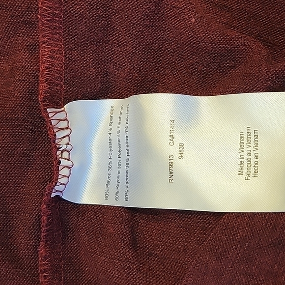 MOTHERHOOD Red Nursing Top. Long Sleeved, Ties In The Back. Size Small. - Picture 6 of 6